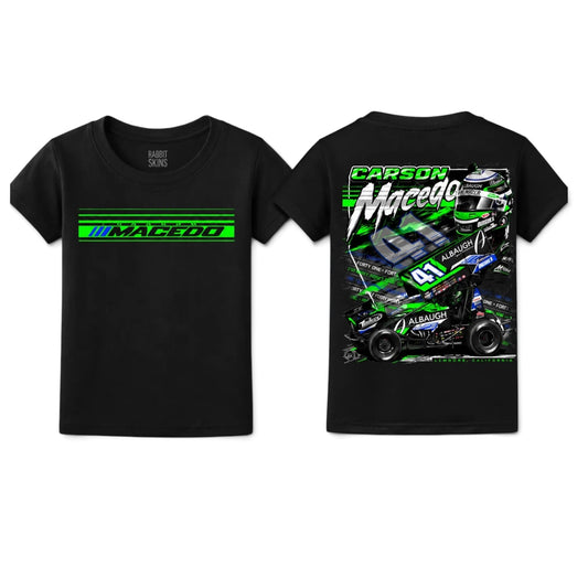Toddler/Youth The Macedo Line Design T-Shirt (Black)