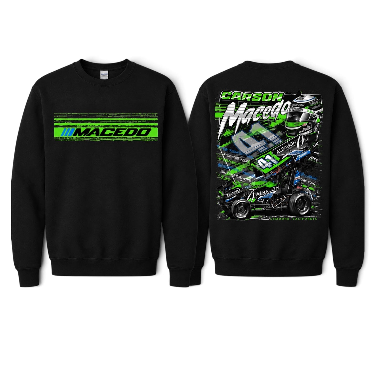 The Macedo Line Design, Crew Neck (Black)