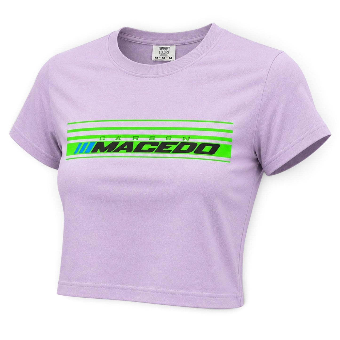 Ladies (Front Only) The Macedo Line Boxy Crop T-Shirts (Assorted Colors)