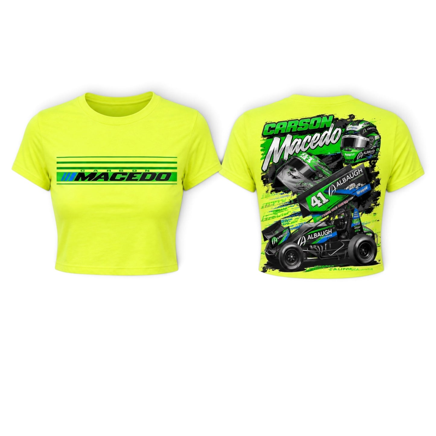 Ladies The Macedo Line Boxy Crop T-Shirts (Assorted Colors)