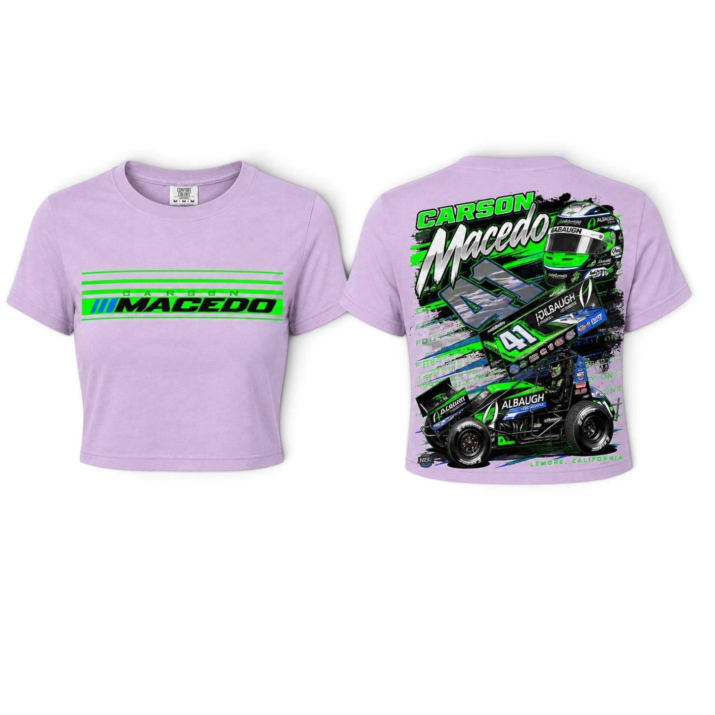 Ladies The Macedo Line Boxy Crop T-Shirts (Assorted Colors)