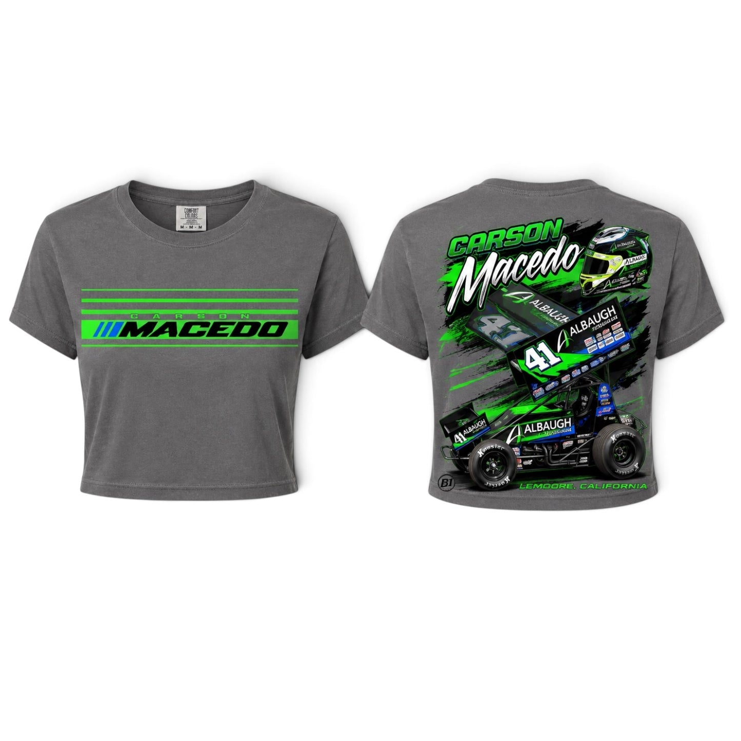 Ladies The Macedo Line Boxy Crop T-Shirts (Assorted Colors)