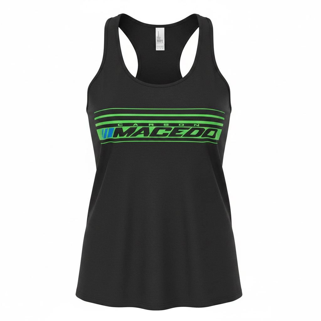 Ladies The Macedo Line Design Tank (Front Only Black)