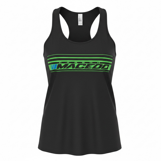 Ladies The Macedo Line Design Tank (Front Only Black)