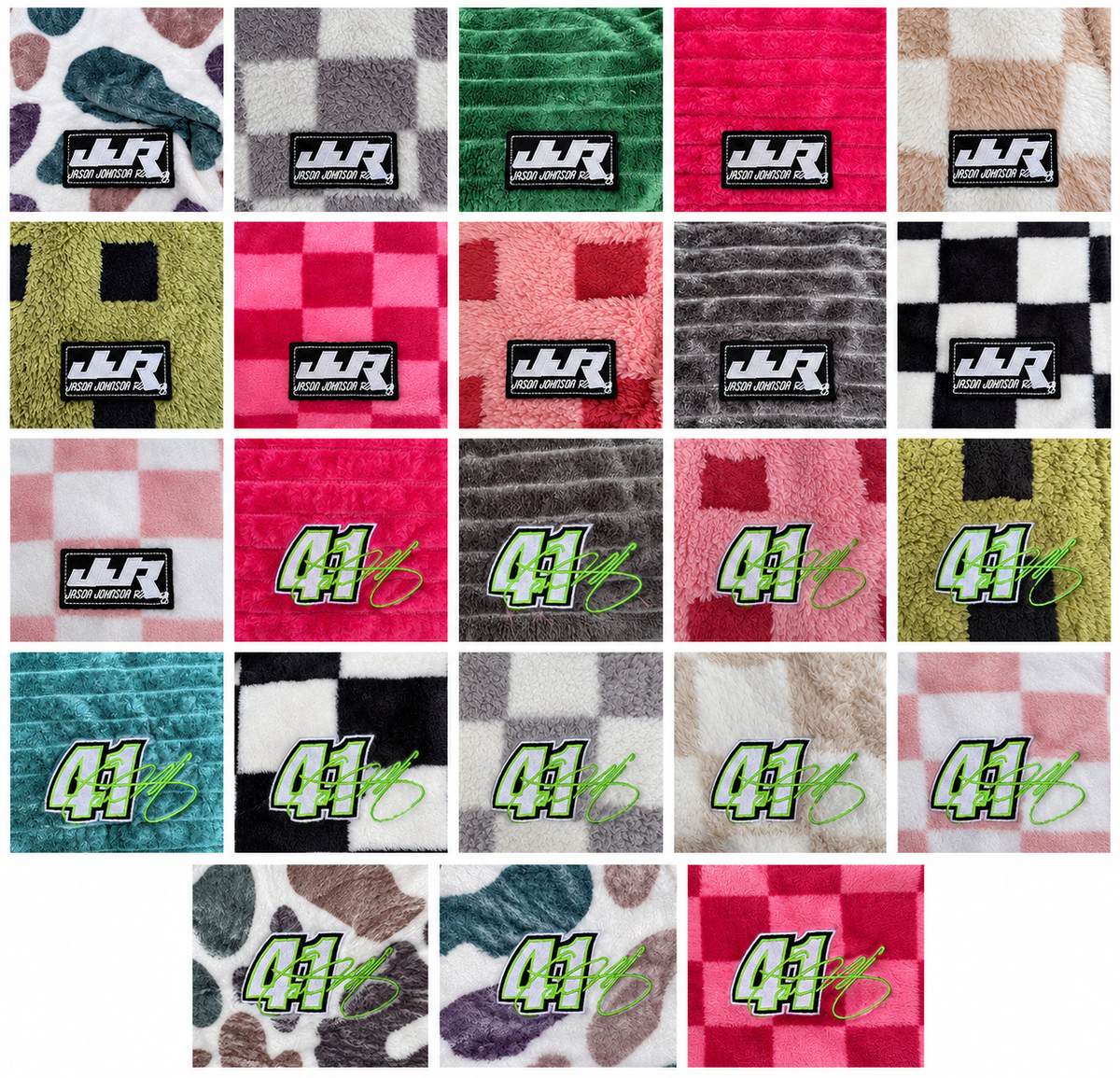 Checkered Fleece Blankets Assorted Variations (50in x 60in)