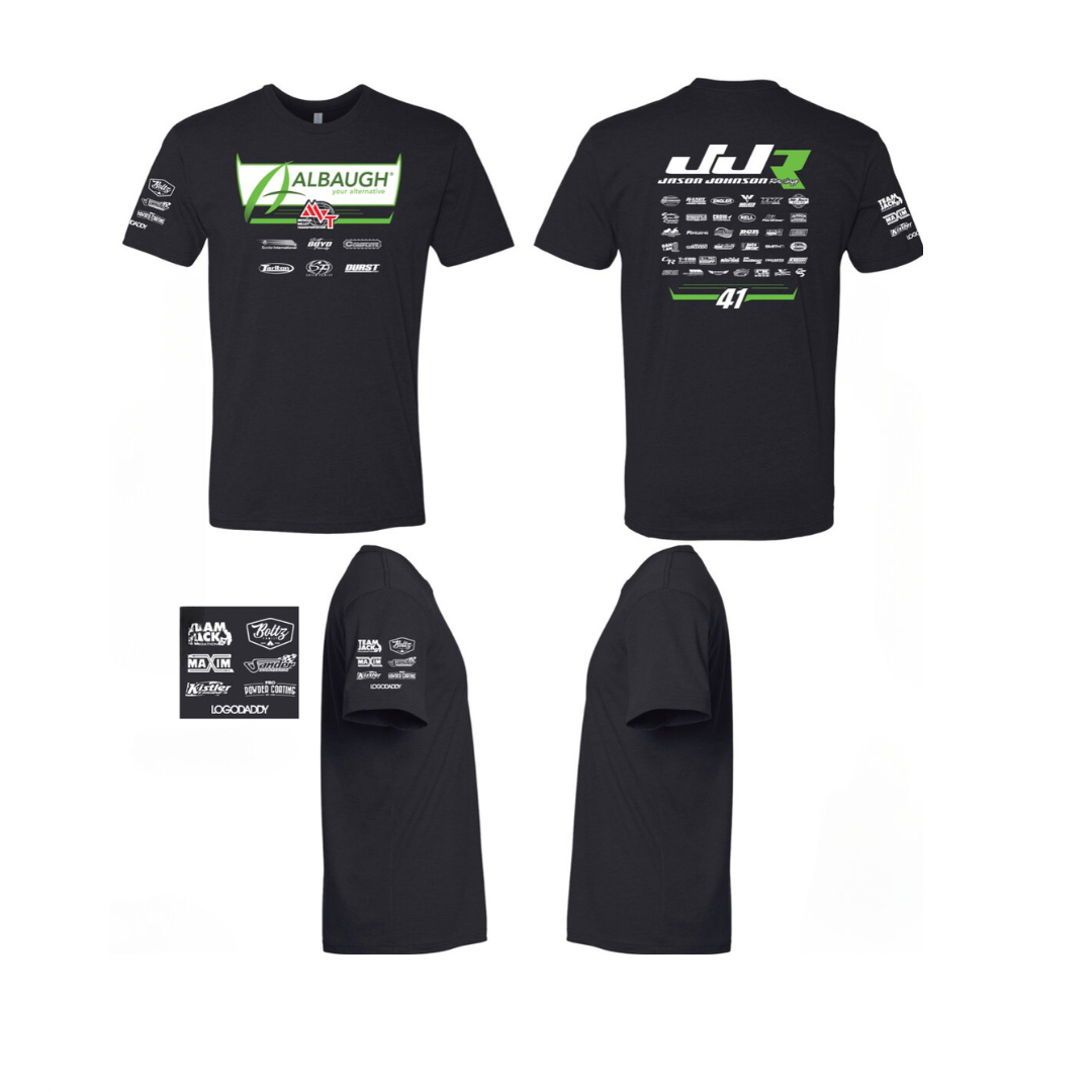 2024 Crew T-Shirt with Sponsors on Back (Black)