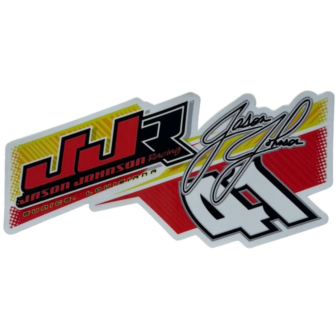 JJR Logo with JJ Autograph 41 Decal (#18) – Jason Johnson Racing ...