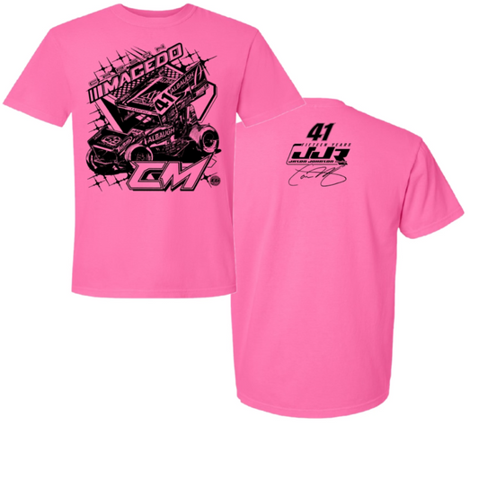 Matte Magic T-Shirt W/ Car On Front (Neon Pink)