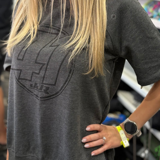 Ladies Circle 41 French Terry Short Sleeve Crew neck (Charcoal)