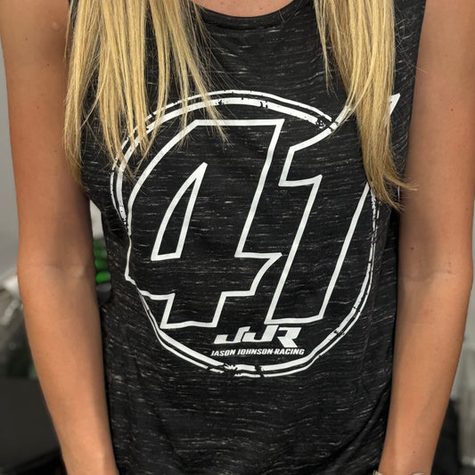 Ladies Circle 41 Flowy Scoop Muscle Tank (Black Marble)
