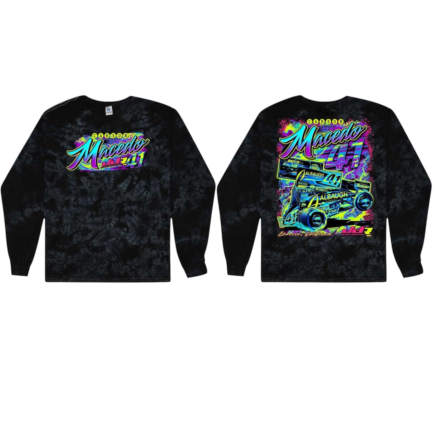 2025 Neon Long Sleeve (Black Tie-dye)