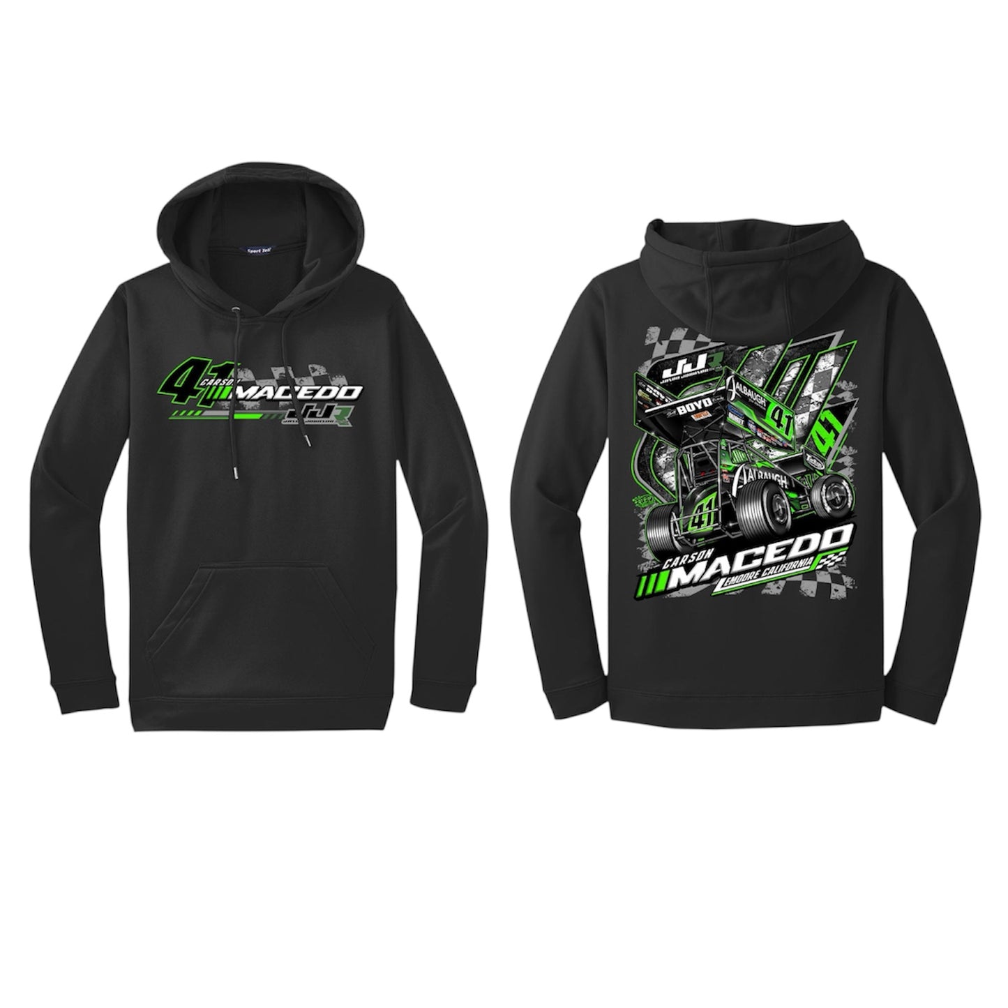 2025 Checkers Polyester Hoodie (Black)