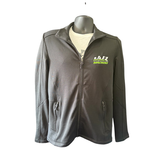 JJR/ Macedo Port Authority Grid Fleece Jacket Full Zip (Black)
