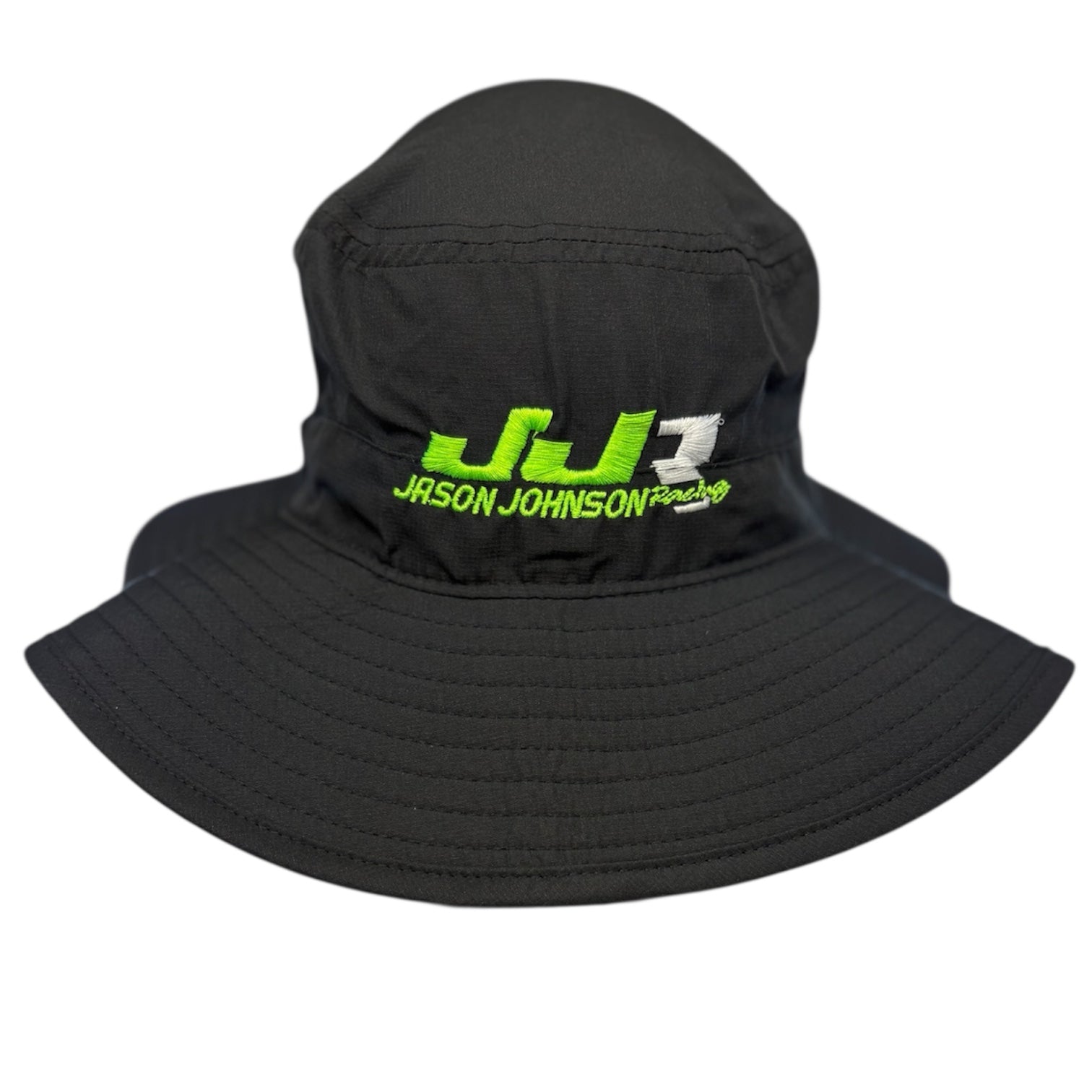 JJR Bucket Hat W Strap (Black/Green) – Jason Johnson Racing Merchandise