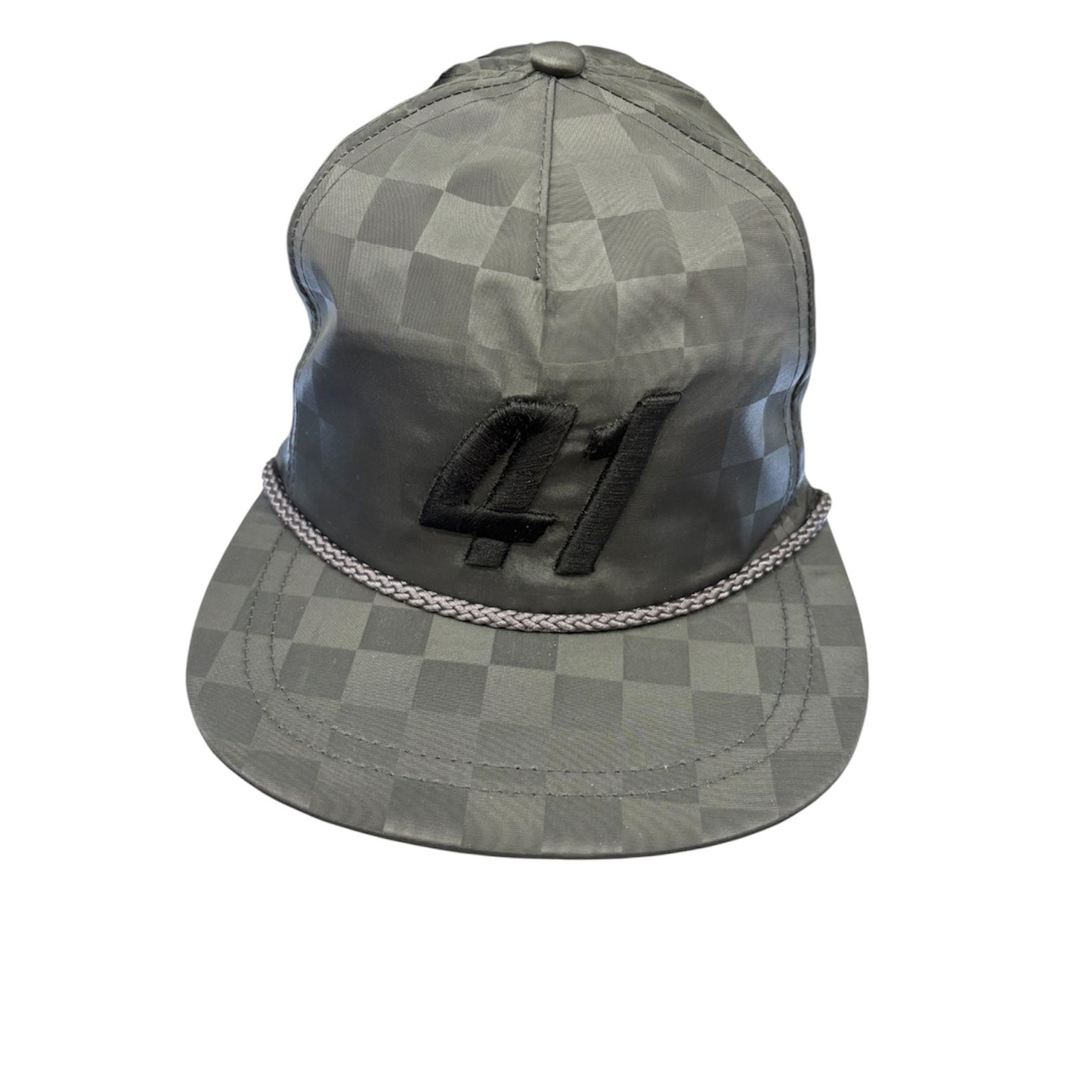 Checkered Rope Hat Snapback (Grey)