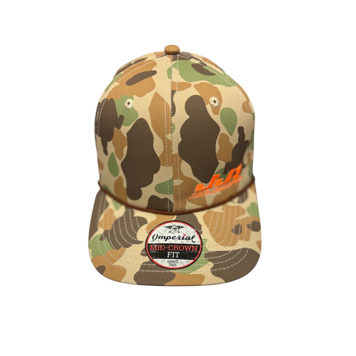 Frog Skin Snapback Rope Hat W/ Orange JJR