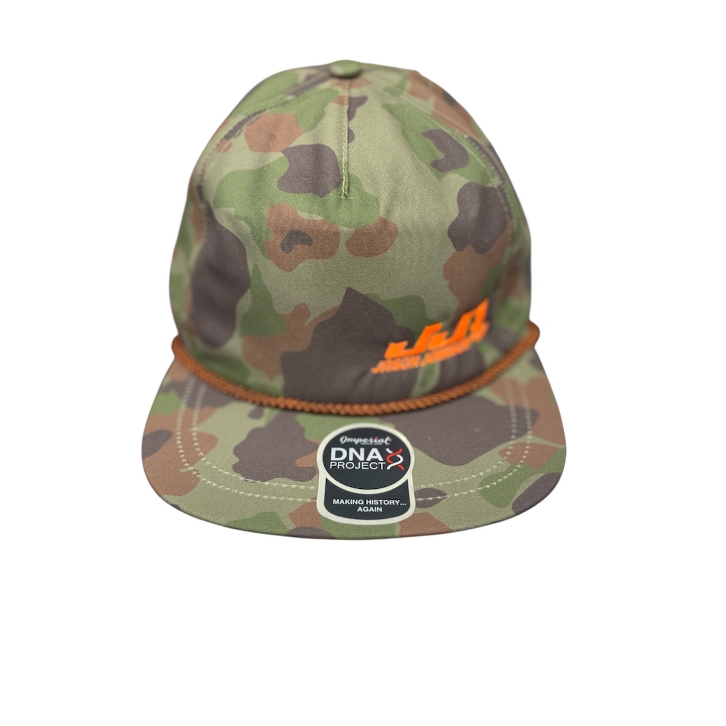 Frog Skin Snapback Rope Hat W/ Orange JJR