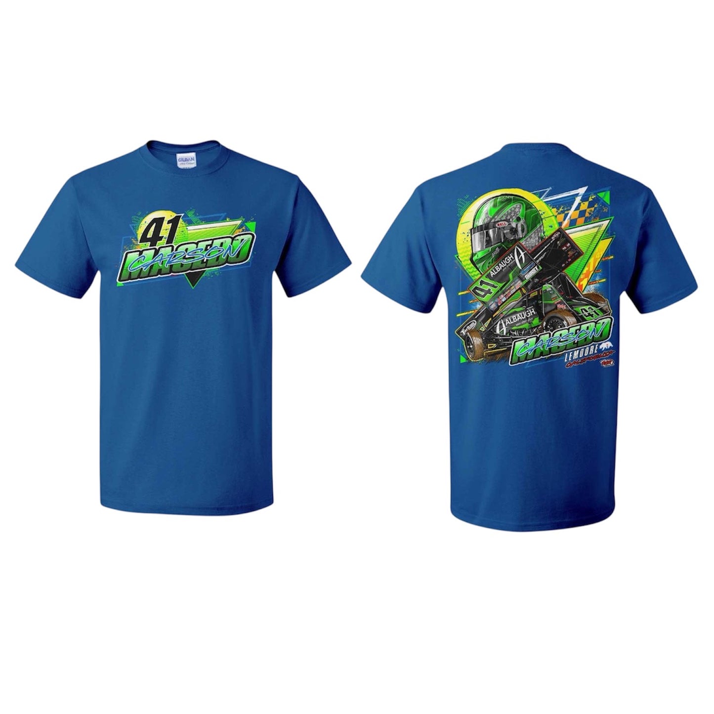 Summer Sunshine Design T-Shirt (Neon Blue)