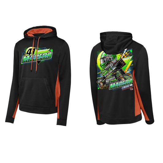 Summer Sunshine Design Sport-Tek Fleece Hoodie (Black/Deep Orange)