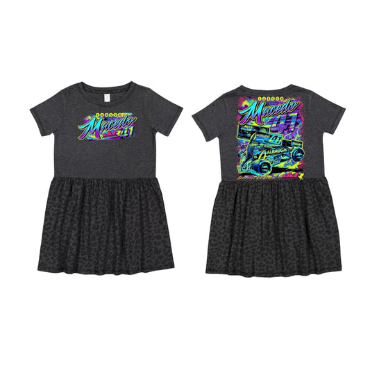 Toddler 2025 Neon Jersey Dress (Smoke/Black Leopard)