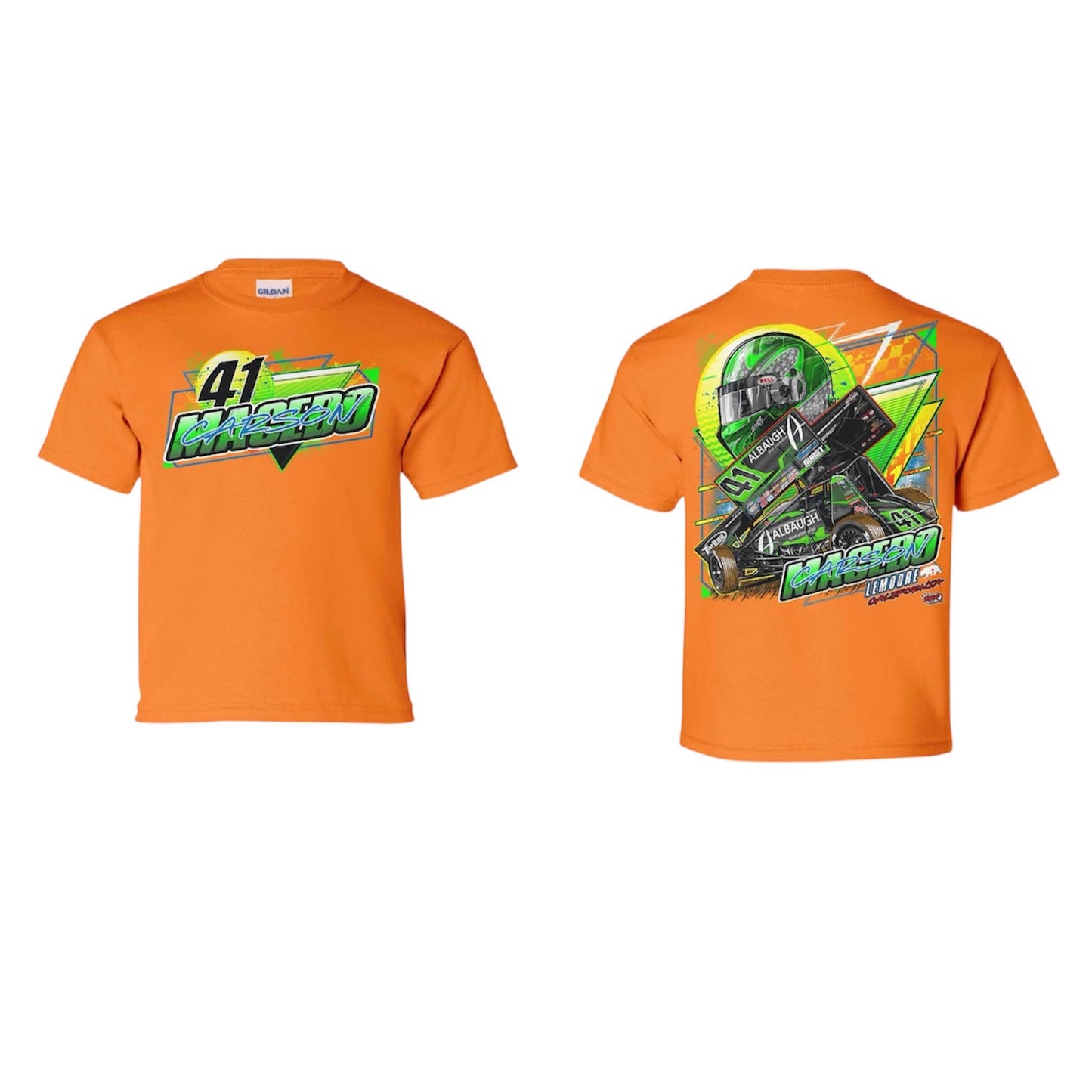 Youth Summer Sunshine Design T-Shirt (Safety Orange)