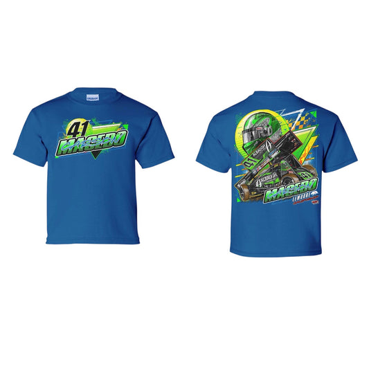 Youth Summer Sunshine Design T-Shirt (Neon Blue)
