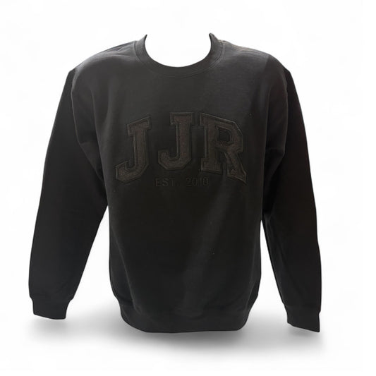 Ladies JJR Black Glitter Crew Neck (Black)