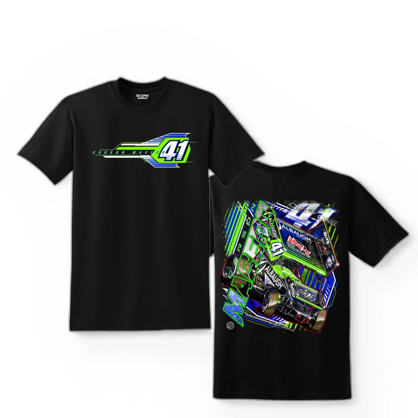 Bullet Blue Design T-Shirt (Black)