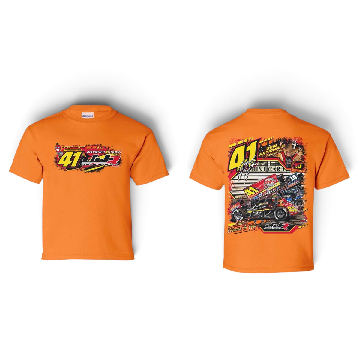 Toddler/Youth The Winning Pass Design T- Shirt (Neon Orange)