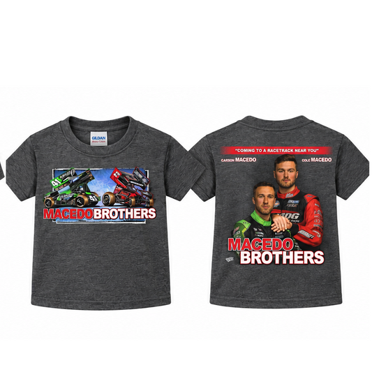 Toddler Macedo Brothers StepBrothers Design T-Shirt (Heather Charcoal)