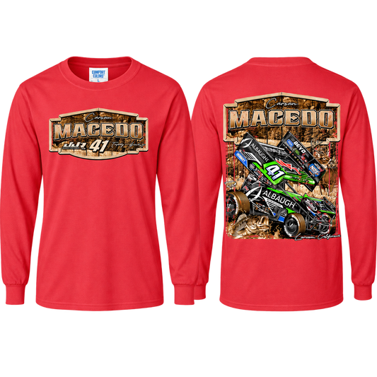 Huntin' Horspower Design T-Shirt (Burnt Red L/S)