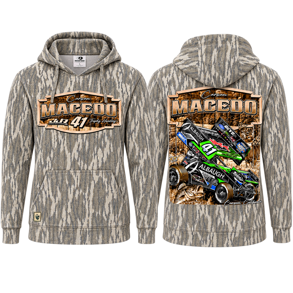 Huntin' Horsepower Design, Hoodie (Camo)