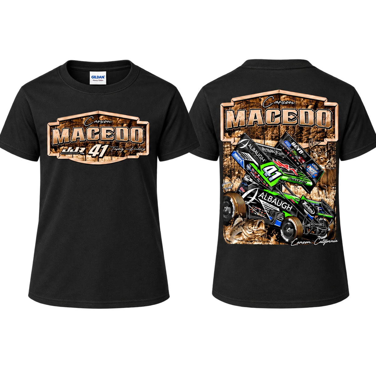 Toddler/Youth Huntin' Horsepower Design T-Shirt (Black)