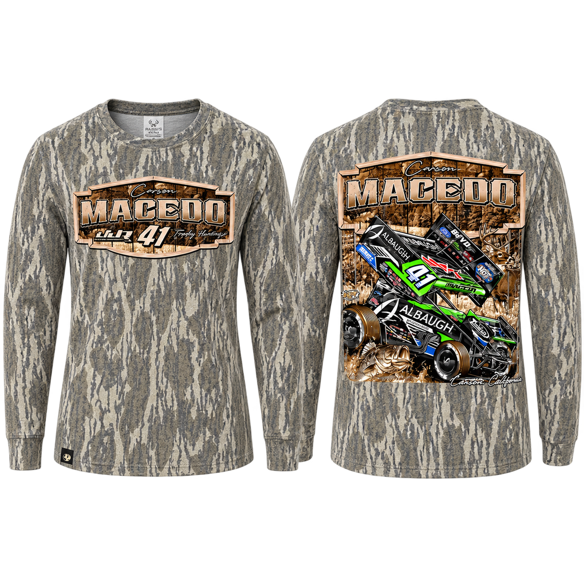 Huntin' Horspower Design T-Shirt (Camo L/S)