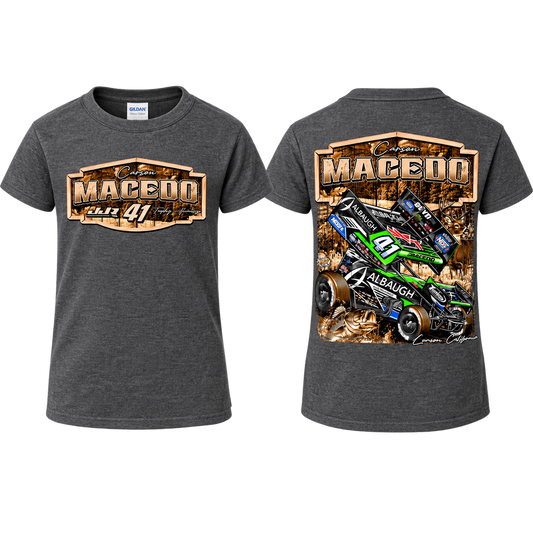 Toddler/Youth Huntin' Horsepower Design T-Shirt (Heather Charcoal)