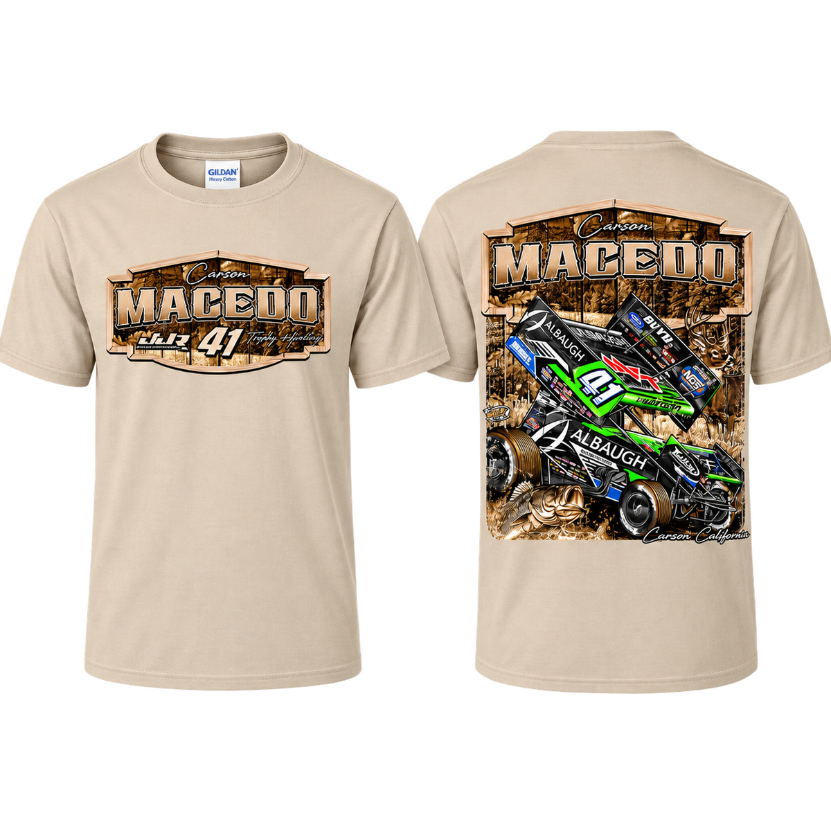 Huntin' Horsepower Design T-Shirt (Sand)